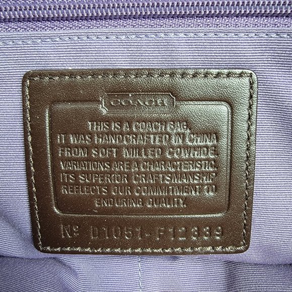 Coach Chelsea Two Tone Brown Pebbled Leather Handbag - Picture 14 of 14